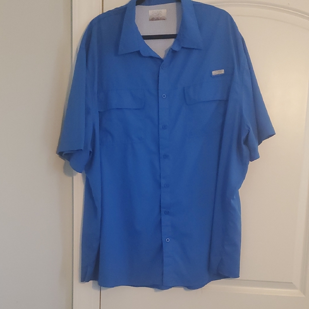 Ocean & Coast Men's Casual Blue Button Down Shirt